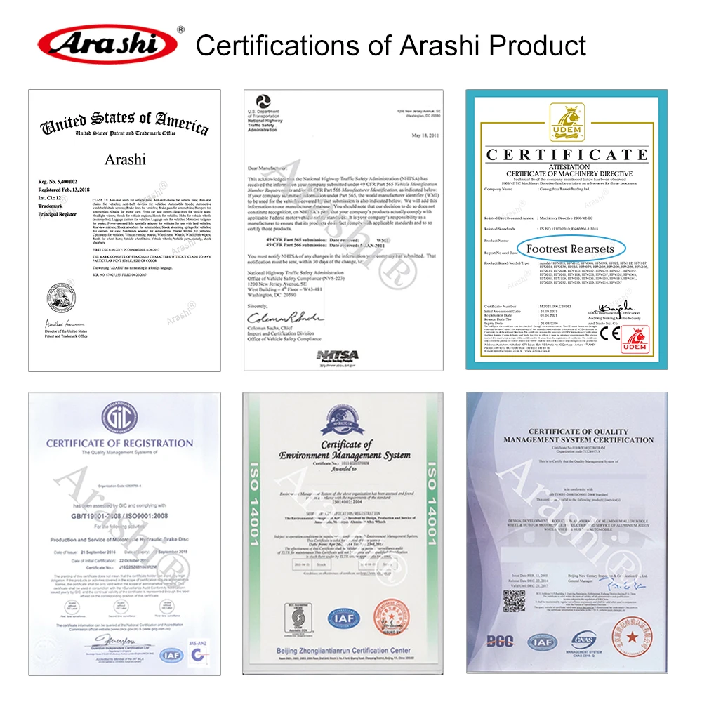 Arashi 1 комплект для SUZUKI GSXR 600 750 2006-2022 Регулируемые задние подножки с ЧПУ подставка