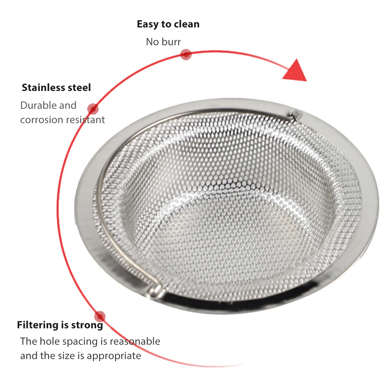 

Kitchen Sink Strainer Stainless Steel Hair Colanders Sink Filter Round Drain Sink Filter Bathroom Accessories