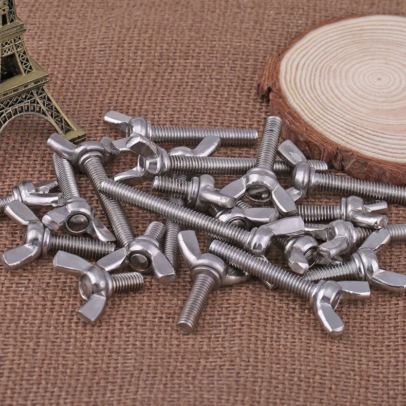 [M6 M8 M10] stainless steel butterfly screw sheep horn Yuanbao hand disc bolt 5PCS | Обустройство дома
