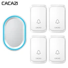 Звонок дверной CACAZI беспроводной водонепроницаемый со светодиодсветильник кой, дальность 300 м, 58 мелочей