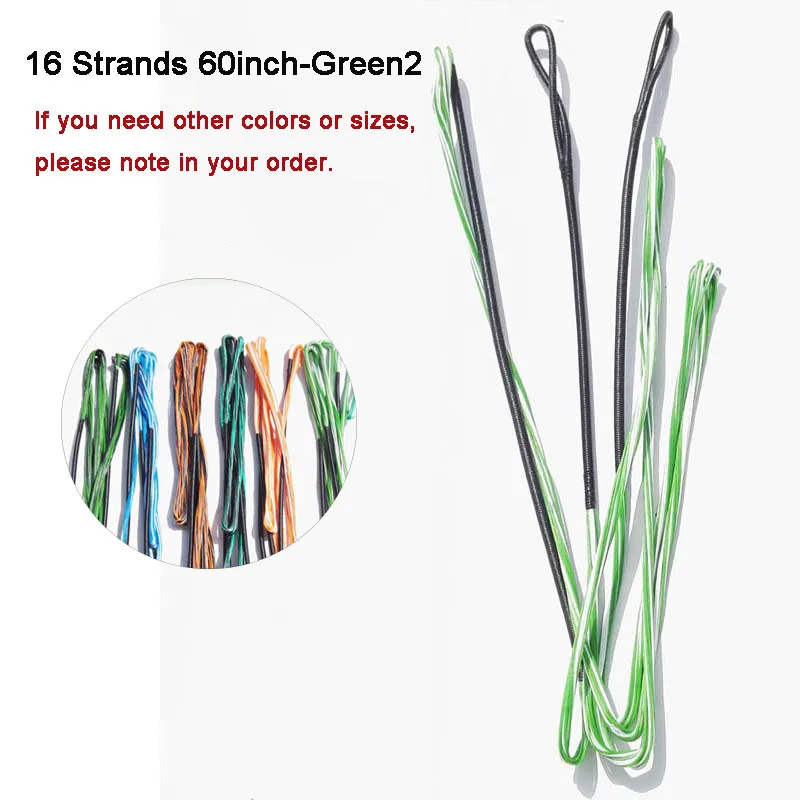 16 Strand-60inch-4 1 шт. стрельба из лука тетива для изогнутый лук Охота различных Длина 60 дюймов-70-дюймовый сенсорный экран на открытом воздухе стрельба из лука аксессуары - Цвет: 16 Strand-60inch-4