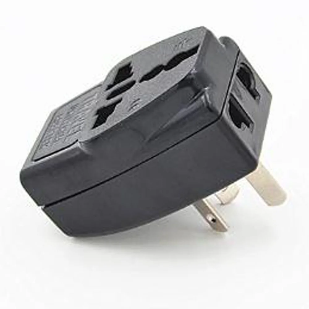 Black 10A/16A 250V 3-into-1 AU 3P electric plug AU/UK/US/EU to Australia new Zealand travel adaptor socket converter Type-D | Электроника