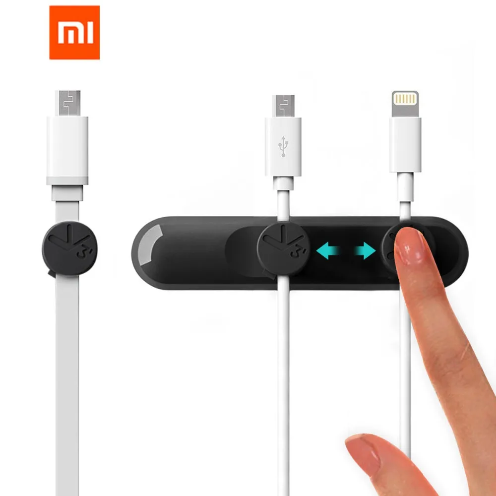 Xiaomi mijia Bcase TUP магнитные настольные кабельные зажимы для управления шнуром