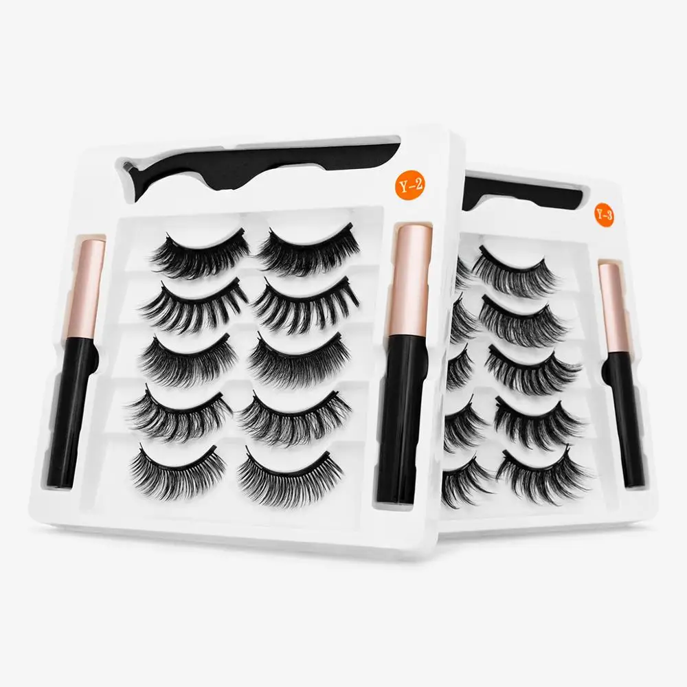 5 пар набор магнитных ресниц для наращивания 2 бутылки | Красота и здоровье