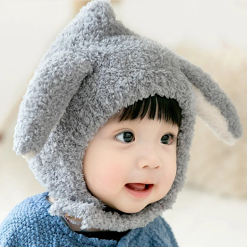 

Winter Toddler Infant Plush Baby Bunny Hat Children Long Ear Beanies Warm Soft Girl Boy Ear Protection Caps Kids Furry Bonnets