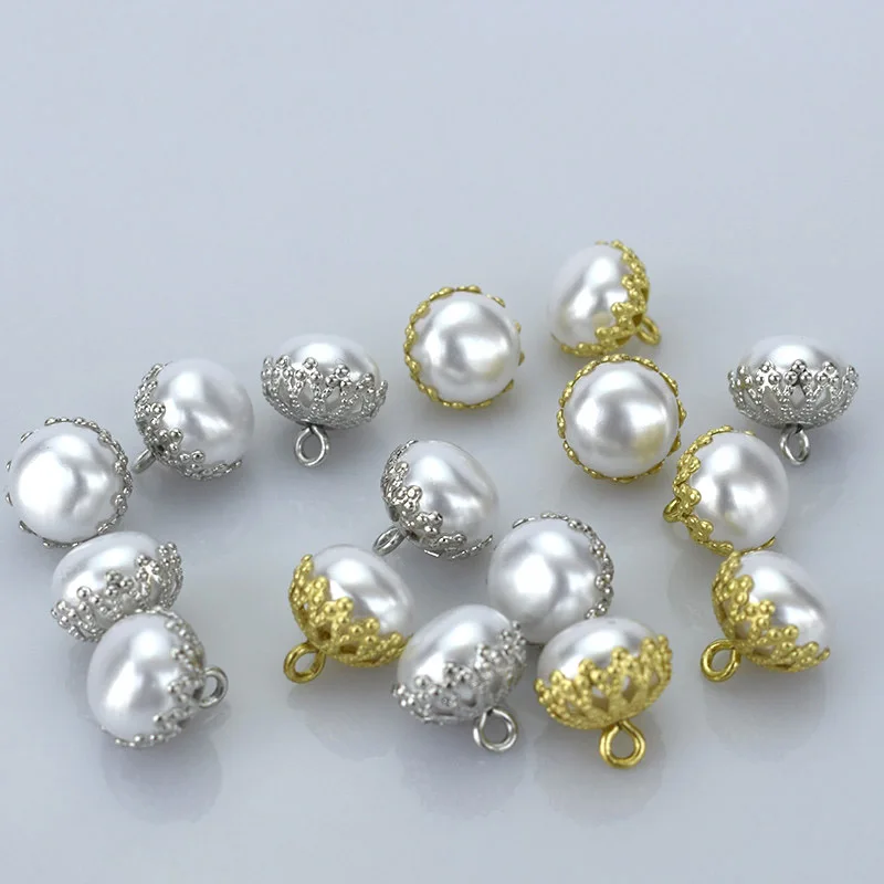 Золотые серебряные жемчужные пуговицы для одежды модная рубашка декоративная