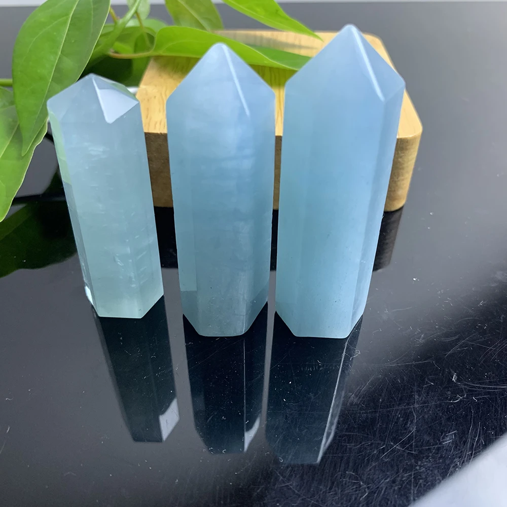 

Natural Hailanbao Crystal Energy Column Handicraft 1Pc