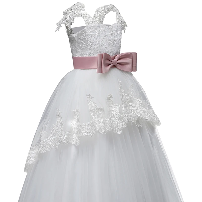 Girls Christmas Formal Dress Elegant Long Prom Dresses For Children Princess Wedding Party Embroidery Gowns Age 6-14Y | Детская одежда