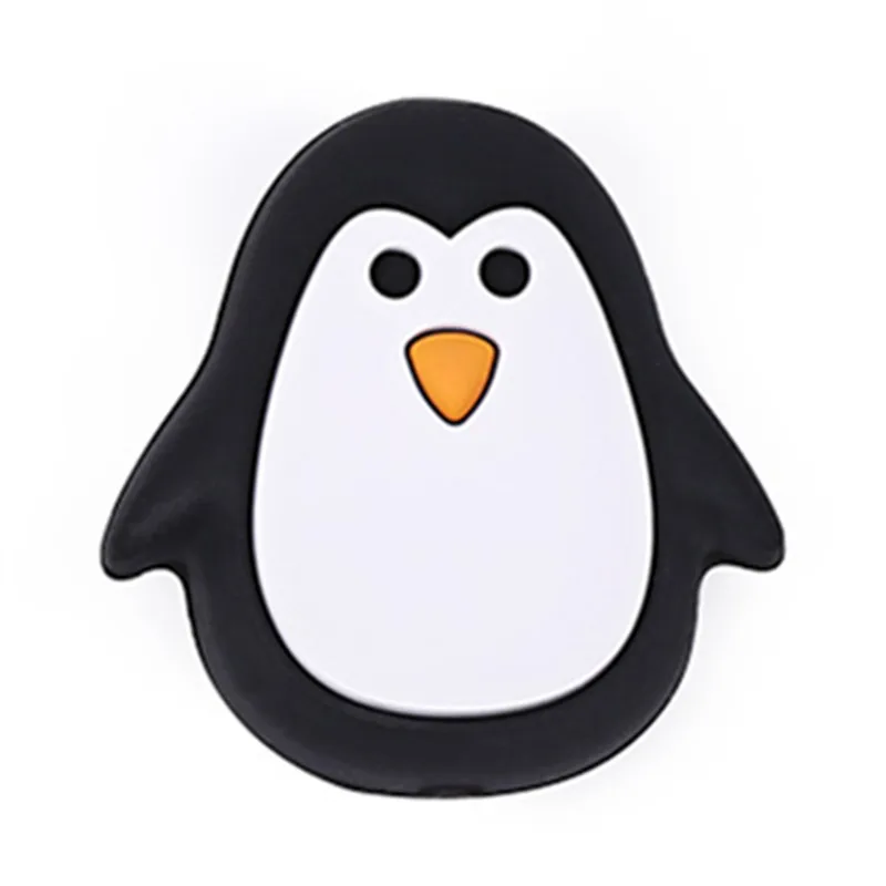Chenkai 10 шт Силиконовые Бусины Единорог DIY детское животное коала кошка Фламинго пустышка сенсорные ювелирные изделия подарок Игрушка аксессуары - Цвет: Black