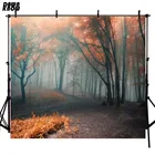 Фон для фотосъемки с изображением осеннего Пейзажа для свадьбы, леса, красных листьев, дерева, фон на заказ для фотостудии F185