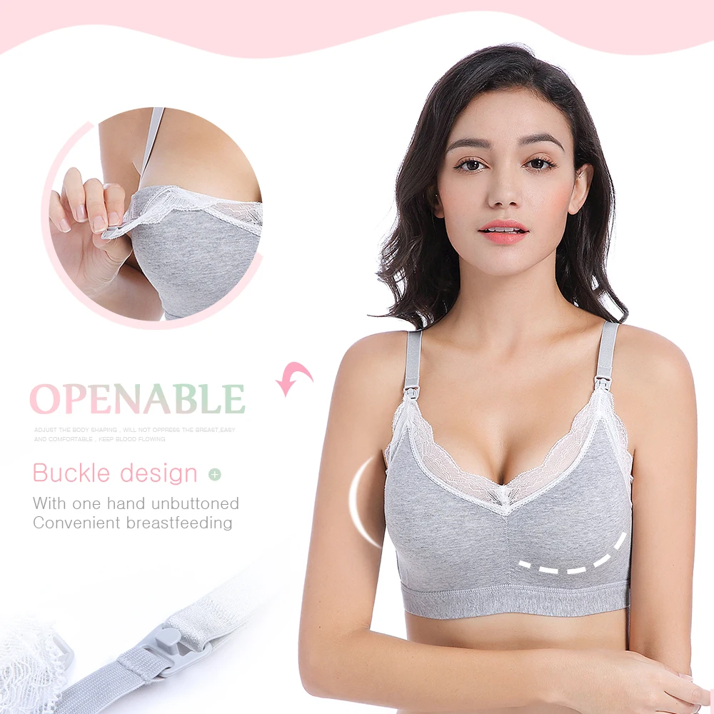 Бюстгальтер SLAIXIU для кормления размера плюс хлопковый бюстгальтер грудью