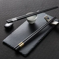 chopsticks food stick alloy household kitchen utensils sushi sticks tableware 1 pair chinese style non slip catering utensils