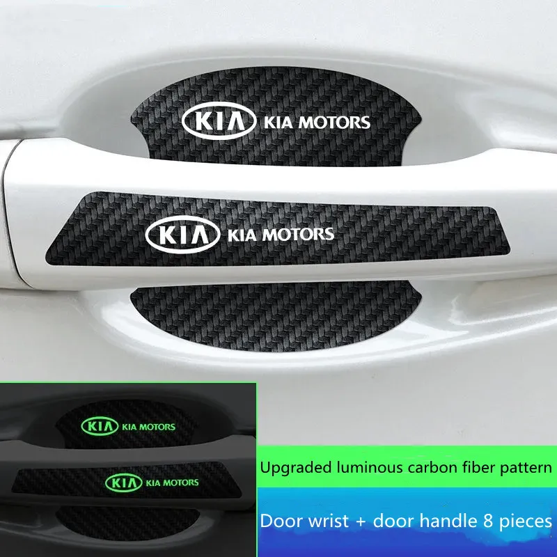 

Подходит для Kia Smart Run KX3K3 Huanchi Furui Di K4K5K2 Yi Run, светящийся Автомобильный Дверной стикер, Защитная Наклейка на дверную ручку