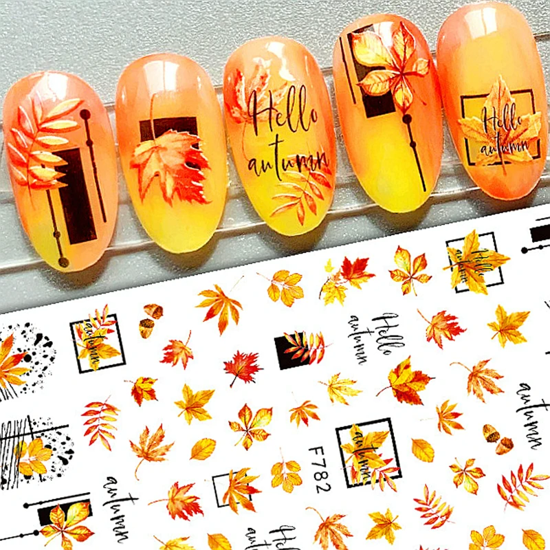 

New Arrival 12.3*7.6CM 3D Nail Sticker Flower Leaf Series Designs Nail Art Decorations Foil Manicure Stickers for Nails Supplies