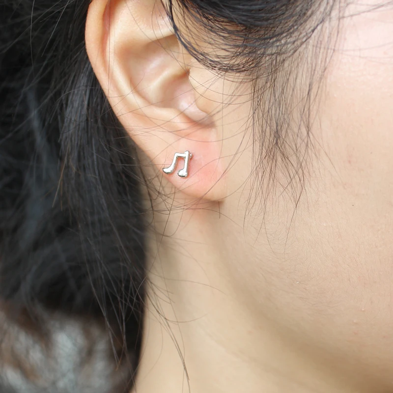 Оптовая цена! Корейская мода музыкальная нота нержавеющая сталь маленькие