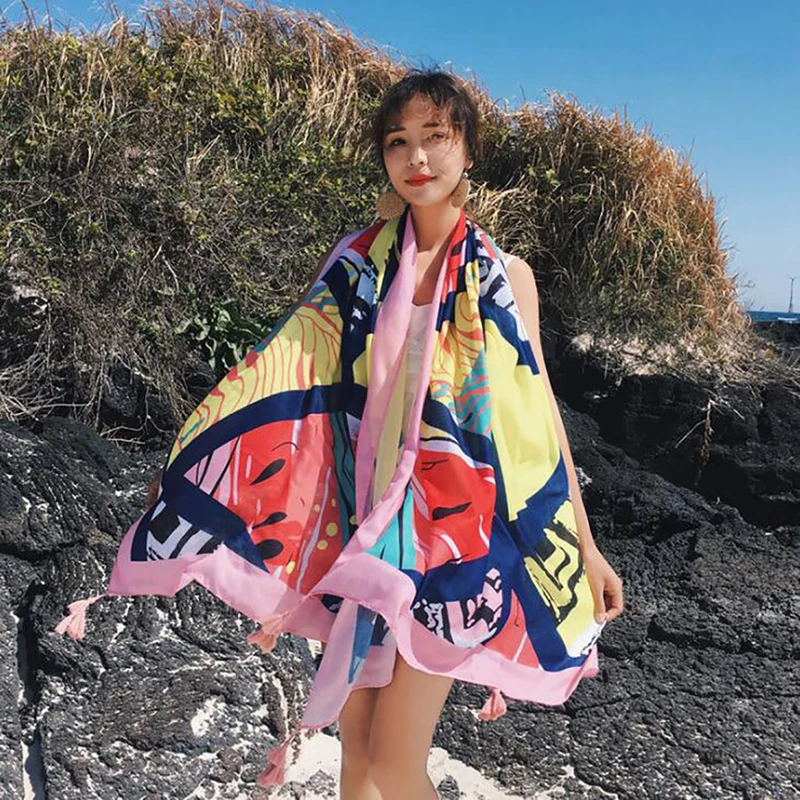 Горячая новинка 2020 женский богемный шарф весна лето шарфы шали и накидки женские