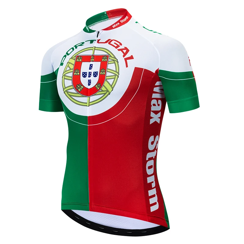 

Pro Portugal Design Men's Short Sleeve Cycling Breathable Anti-sweat Shirts MTB Jersey Bike Maillot Sports Clothing 2021 Jacket
