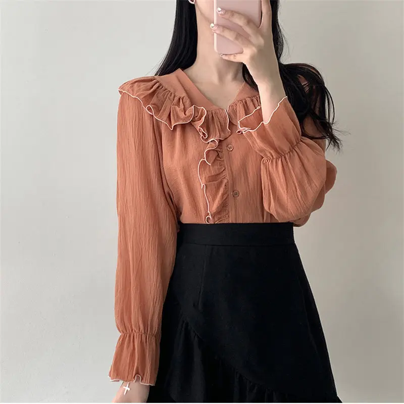 Женская блузка из хлопка и льна Alien Kitty элегантная шикарная цветная стройная