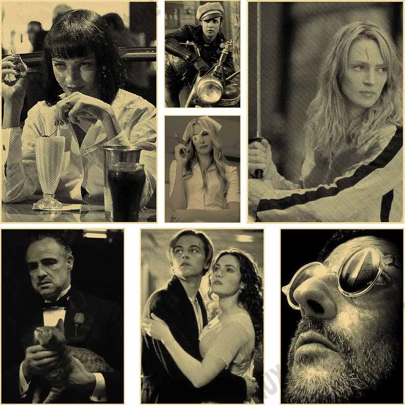 Постеры из крафт-бумаги в стиле ретро постеры с классическими персонажами