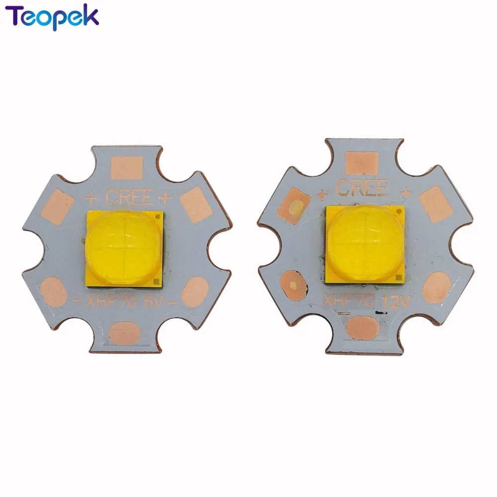 Cree XHP70.2 белый 6500K/нейтральный 5000K теплый 3000K высокомощный светодиодный излучатель