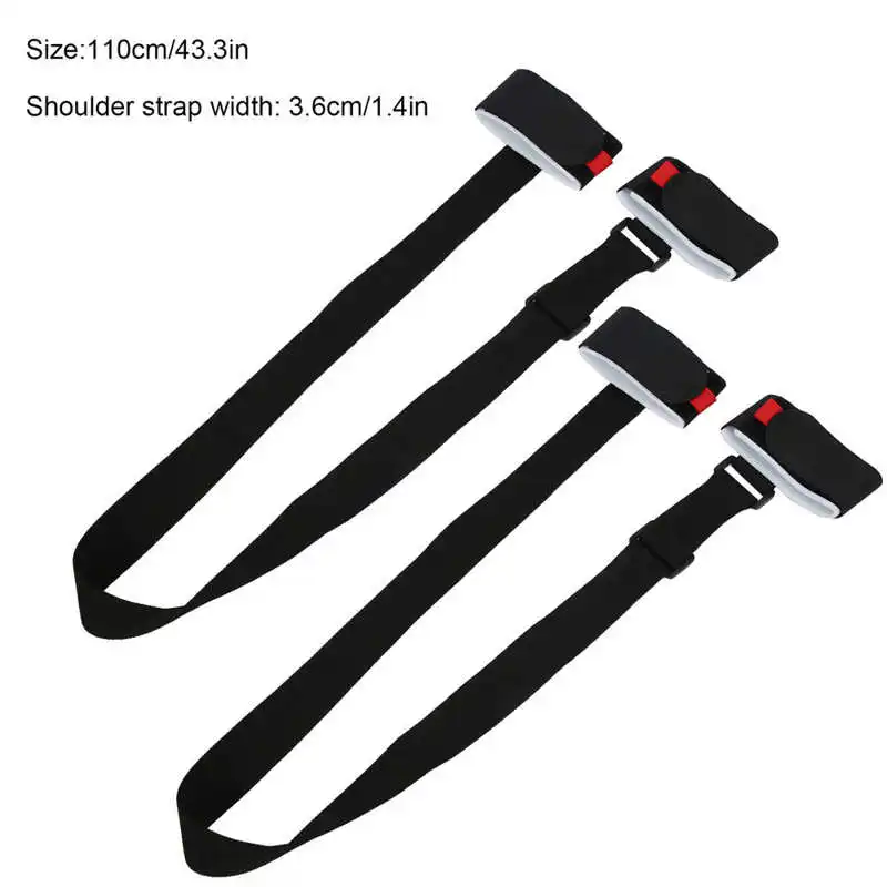 

2Pcs Snowboard Strap Adjustable Ski Pole Carrier Strap Shoulder Carrier Snow Board Carry Strap Skiing Accessories