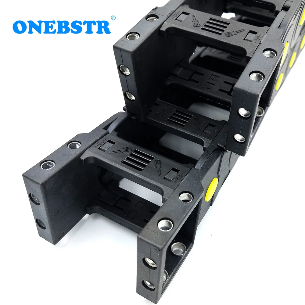 1 Meter 45x60mm Bridge Type Transmission Drag Chain Wire Carrier Cable Enhanced Towline For Trailer CNC Engraving Machine Tanks |