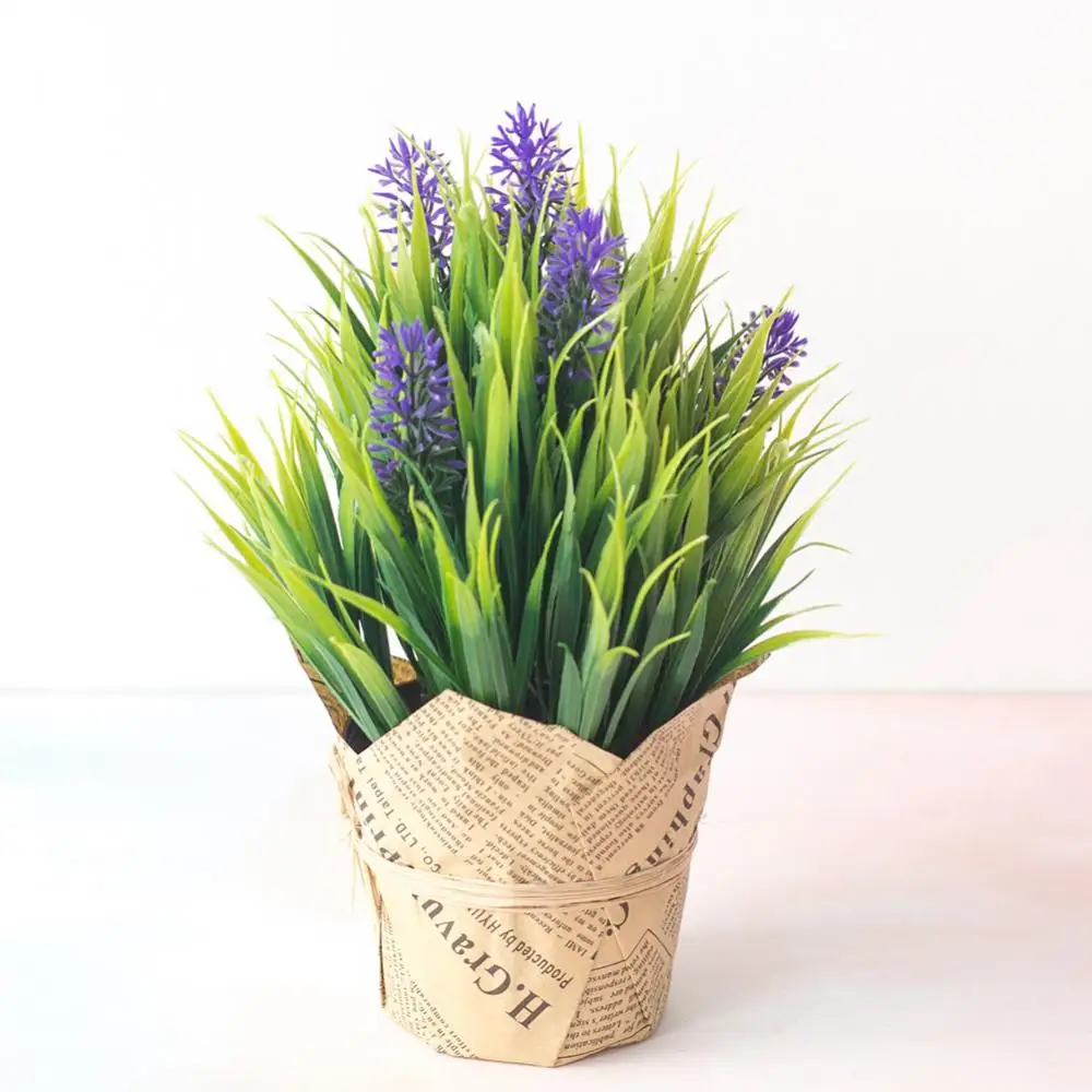 

1Pc Nordic Style Vivid Color Artificial Flower Plant Paper Pot Bonsai For DIY Garden Wedding Home Office Party Festival Decor