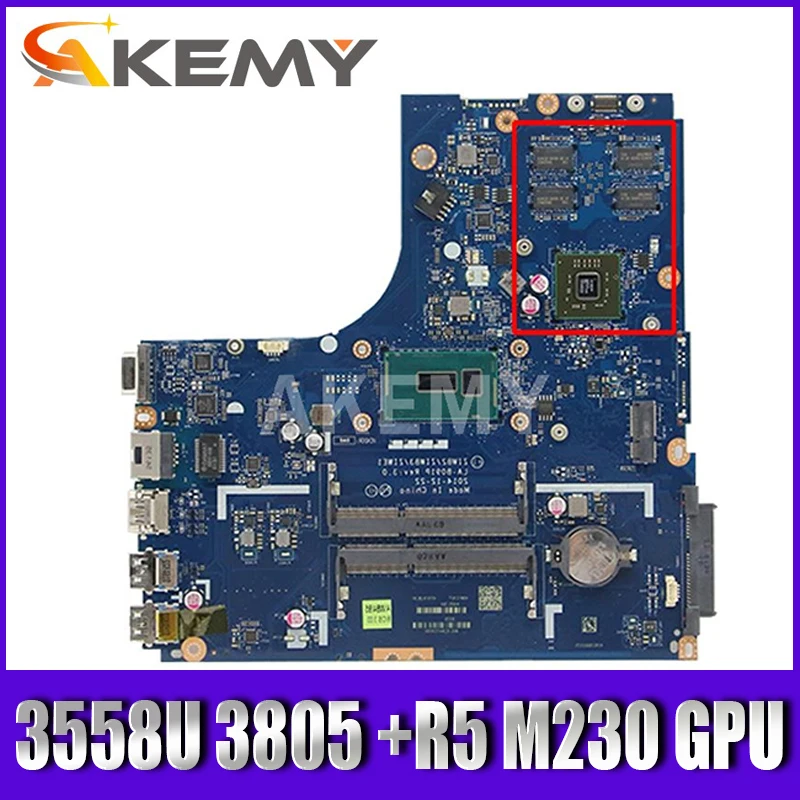 

Akemy ZIWB2 / ZIWB3 / ZIWE1 LA-B091P REV :3.0 for Lenovo B50-70 Laptop motherboard, CELERON 3558U 3805 +R5 M230 GPU (new itew)