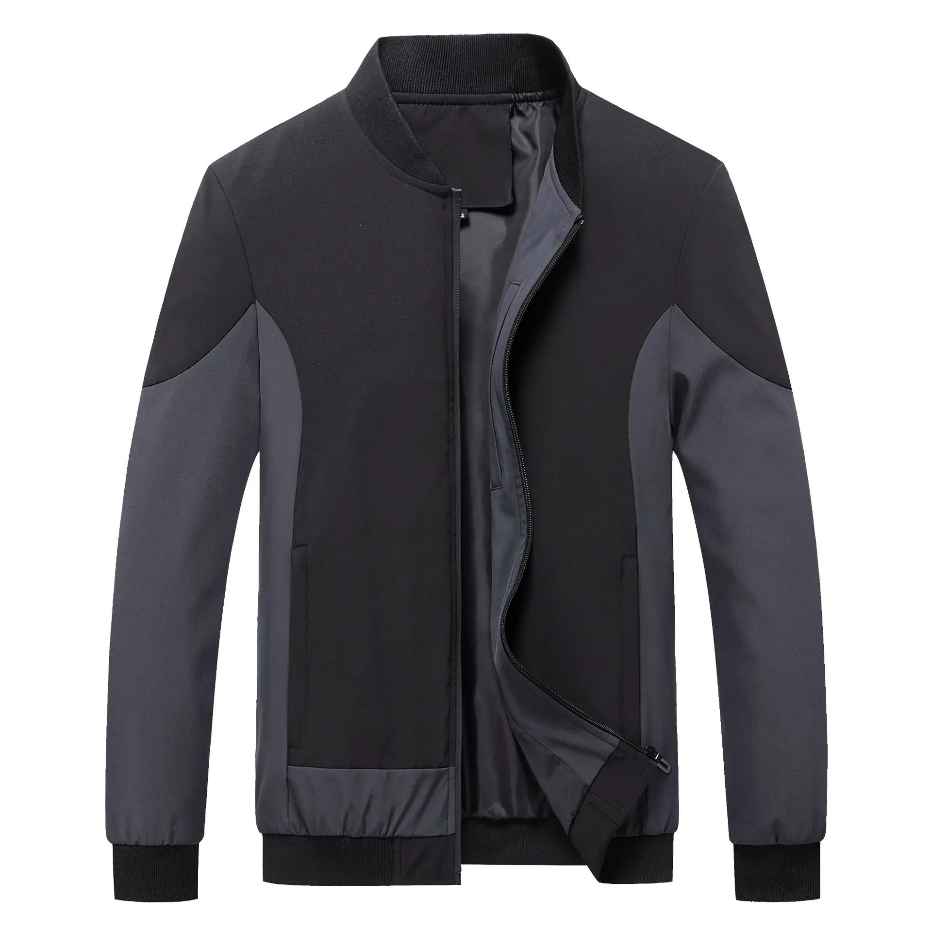 

2020 Autumn New Men's New Color Matching Jacket Youth Fashion Casual Stand Collar Thin Jacket
