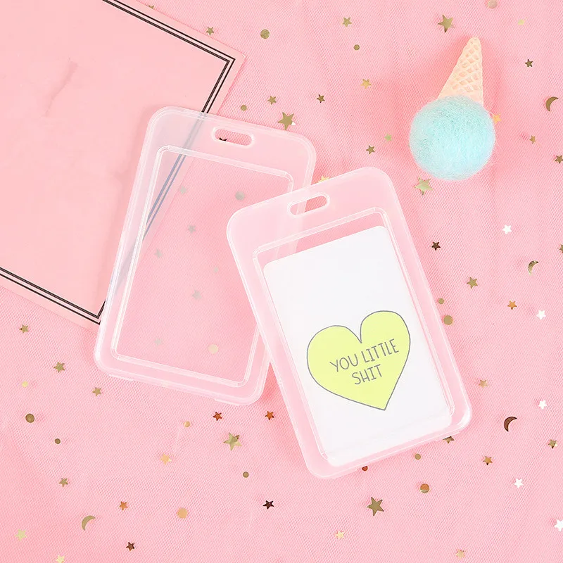 1 шт. прозрачный кредитный держатель для карт кошелек ПВХ студенческий ID паспорт