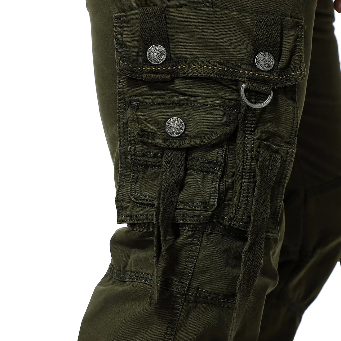 

YK006 Tide Male Multi-Pocket Overalls Military Style Loose Cotton Casual Camouflage Pants