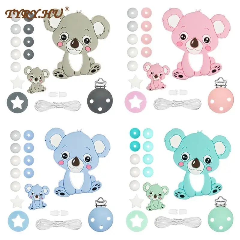 TYRY.HU 1 шт. силиконовая игрушка Koala яркая цепочка для пустышки детей жевания при
