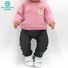 Одежда для кукол; Розовый свитер; Джинсы для куклы 43 см и 45 см; Платье для девочек в американском стиле