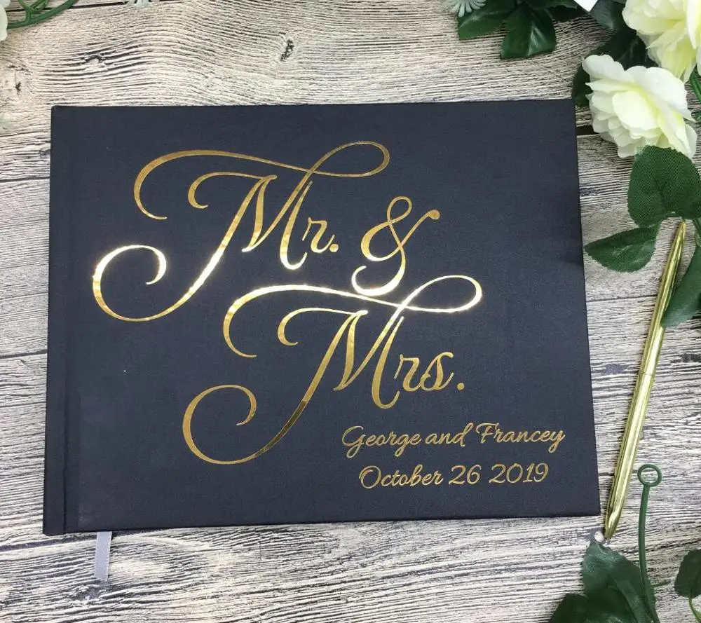 Романтическая Свадебная Гостевая книга с именем на заказ белая тема свадебное