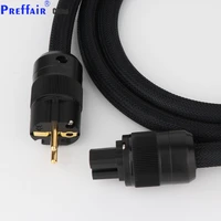 high end power cord professional power cord powercord ac power cord 14mm cable with gold plated schuko plug iec 078 iec plug