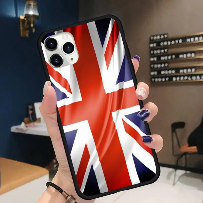 

uk British flag cool Phone Case for iPhone 11 12 pro XS MAX 8 7 6 6S Plus X 5S SE 2020 XR Soft silicone