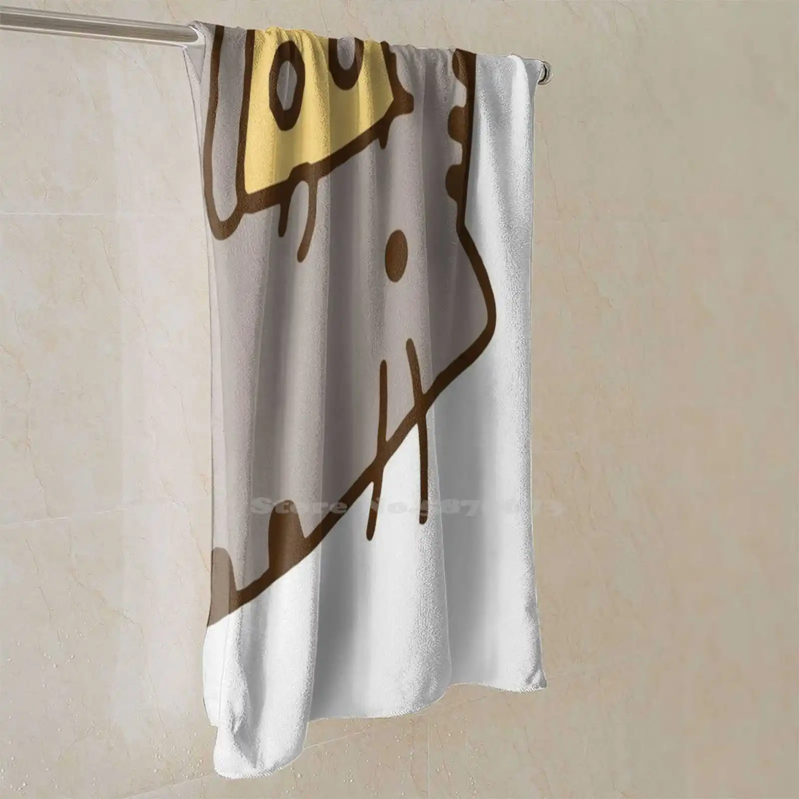 Модное мягкое банное полотенце с изображением кота пиццы милый классный мем для