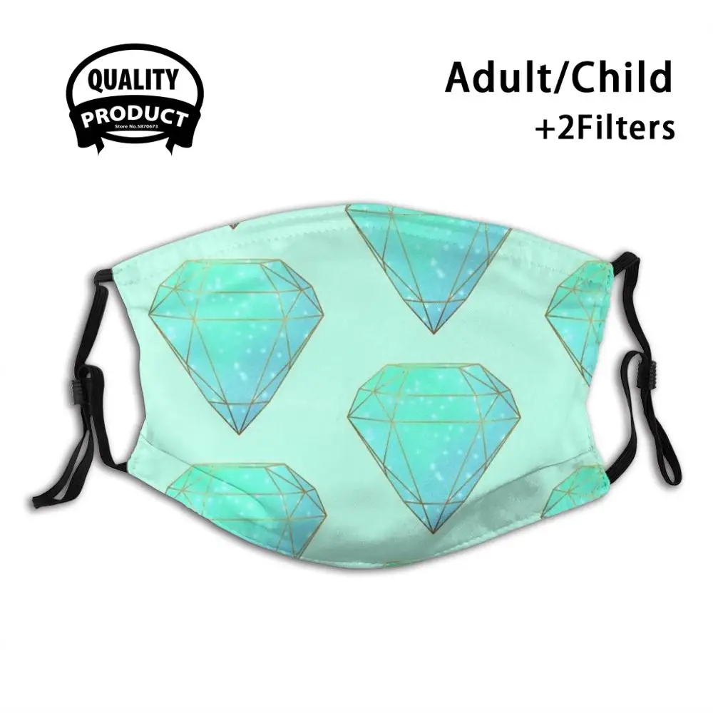 

Shinee Diamond Reusable Mouth Mask Washable Filter Anti Dust Face Masks Shinee Shawol Diamond Pearl Blue Aqua Pearl Aqua Blue