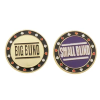 2Pieces Poker Dealer Button Chips Blind Big/Small Casino Roulette Game Accs 1
