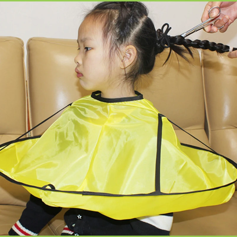 

1PC Foldable Hair Cutting Cloak Umbrella Cape Waterproof Haircut Gown Apron Adult Kids Tool Home Hair Styling Accessory New