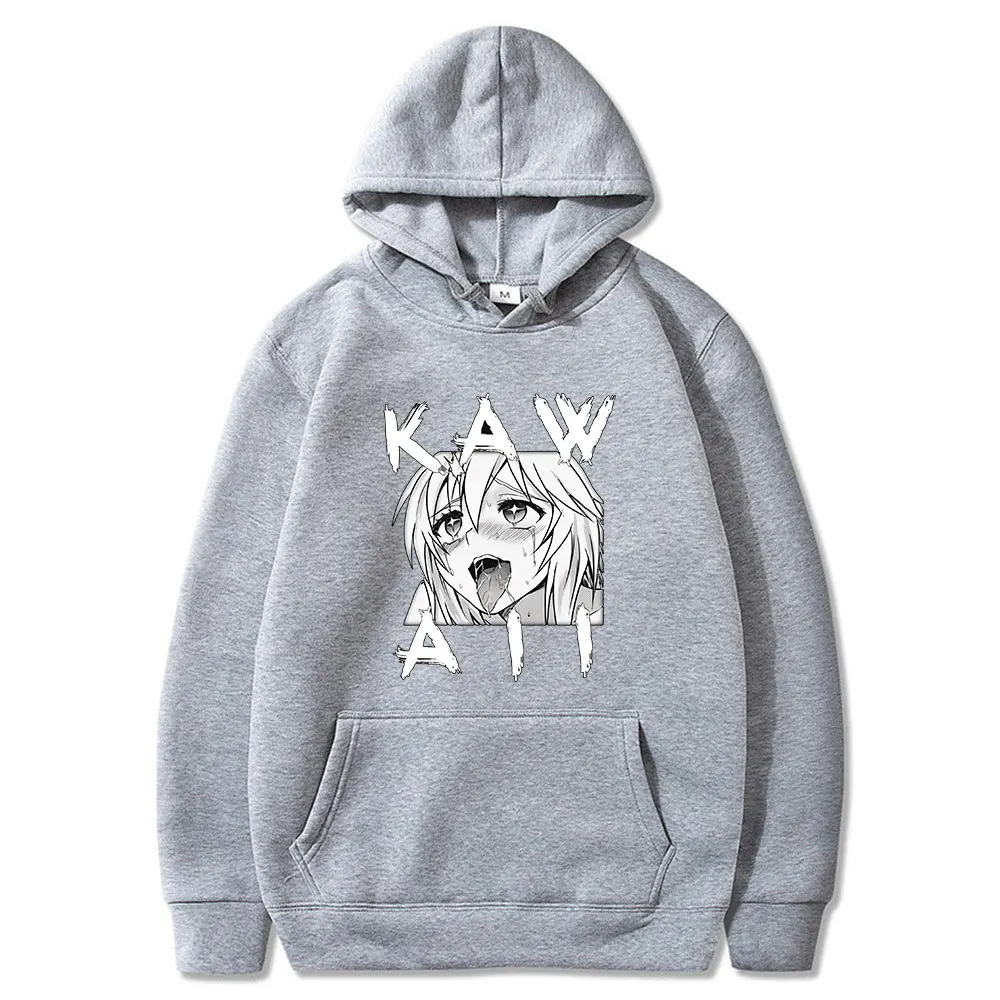 Kawaii Ahegao 2020 осень и зима Harajuku Модные мужские толстовки с капюшоном забавным