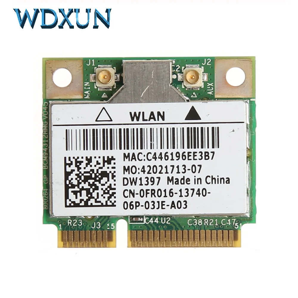 DW1397 для Broadcom BCM94312 Беспроводная половинная мини плата PCI E Dell Studio XPS 1450 1457 1458 1558 1745 1440