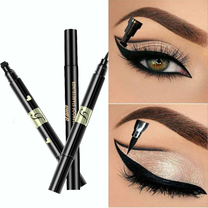 2 In1 Double Head Eyeliner Stamp Liquid Pencil Makeup Moon Star Heart Seal Pen Quick Drying Smooth TSLM2 |