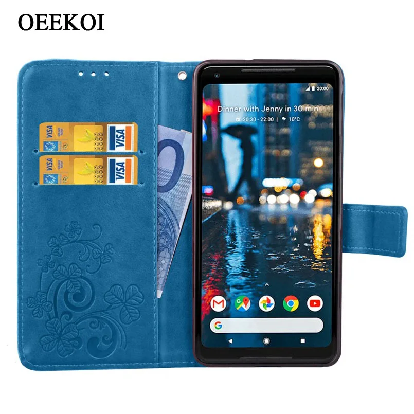 Чехол бумажник OEEKOI с четырехлистным клевером для Google Pixel 4 XL/4/3A XL/Pixel 3A/Pixel 3 3/Pixel 2