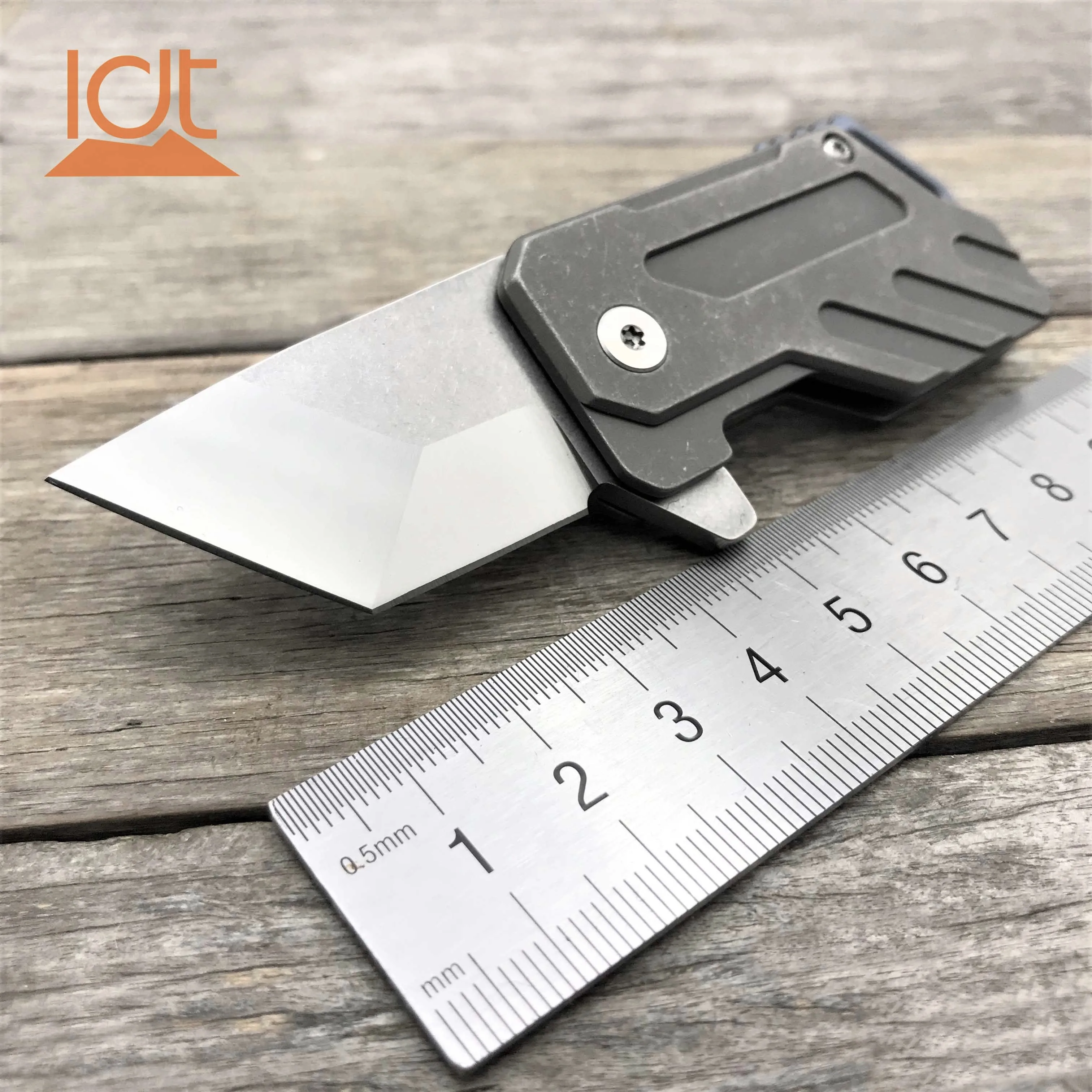 Green Handle LDT большой фасоли Мини Складной нож S35VN лезвие титановая ручка Подшипник тактические ножи кемпинг карманный Открытый нож выживания Инструменты - Цвет: Green Handle