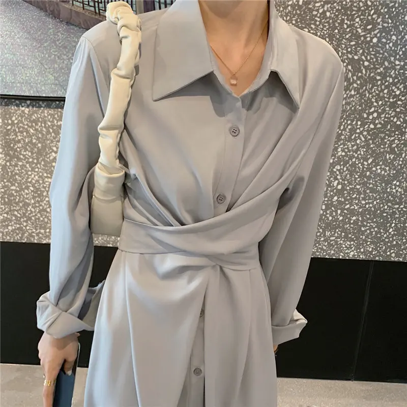 

HziriP Femme Chic Gentle Summer Comfortable OL Fashion High Waist 2021 Streetwear Loose All Match Casual Long Dresses Vestidos