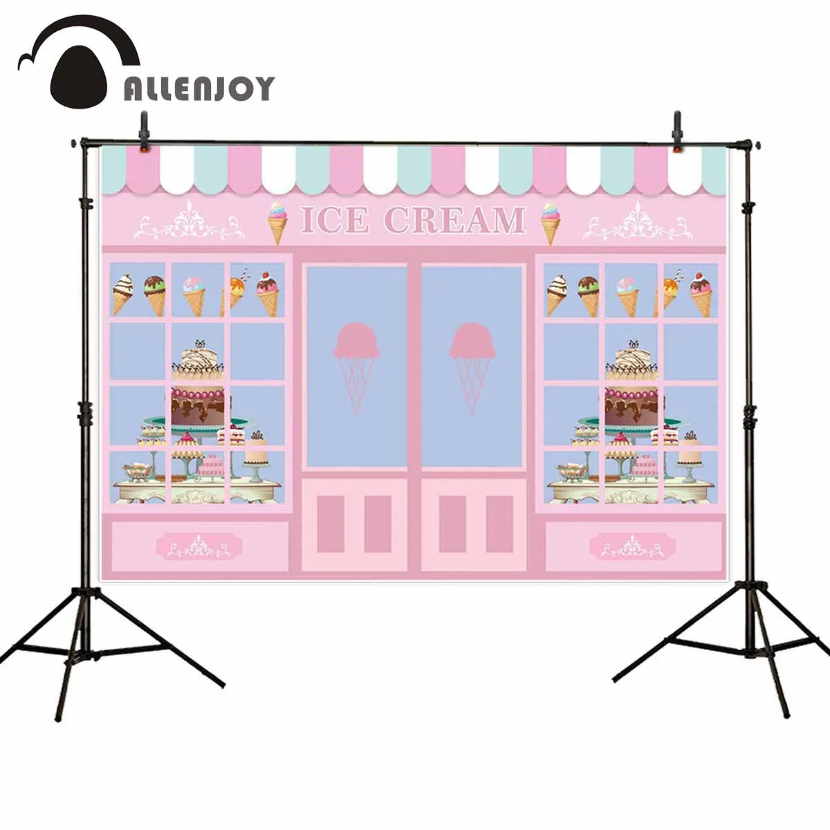 Фон для фотовечерние ъемки Allenjoy с изображением мороженого конфет десертов
