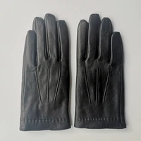 gours genuine leather gloves for men winter keep warm black real goatskin leather gloves super discount clearance sale kcm