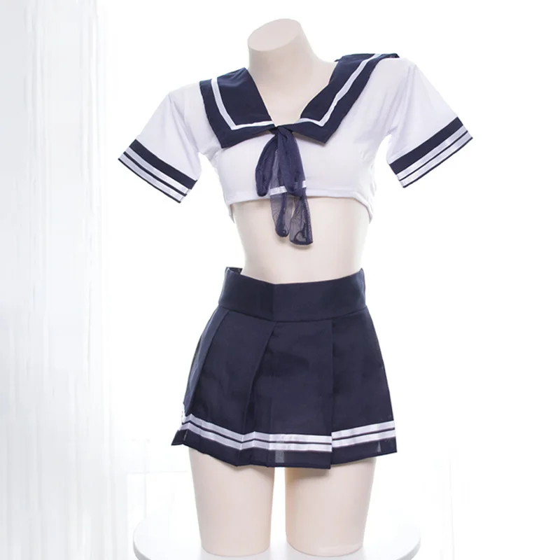 

BOYSWE Women Sexy Cosplay Lingerie Student Uniform School Girl Ladies Costume Babydoll Dress Female Miniskirt Outfit 2021 New
