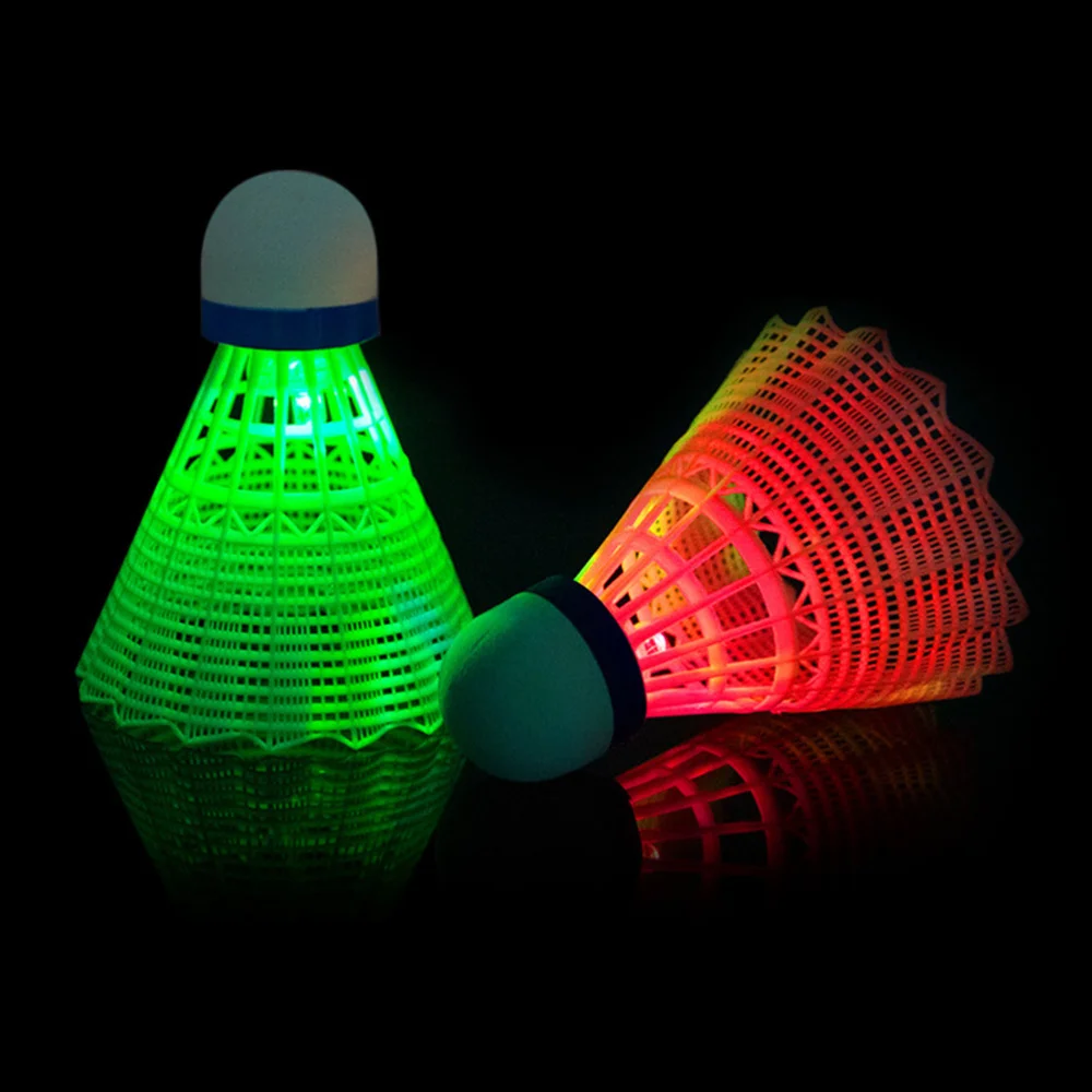 

6 Pcs LED Badminton Luminous Shuttlecocks Exercise Badminton (White Blue)